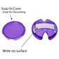 two part snap together stethoscope ID tag shown in translucent purple