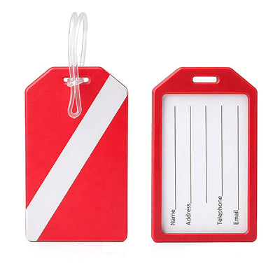 Heavy Duty Diver Down Flag Luggage Tag with Plastic Loop