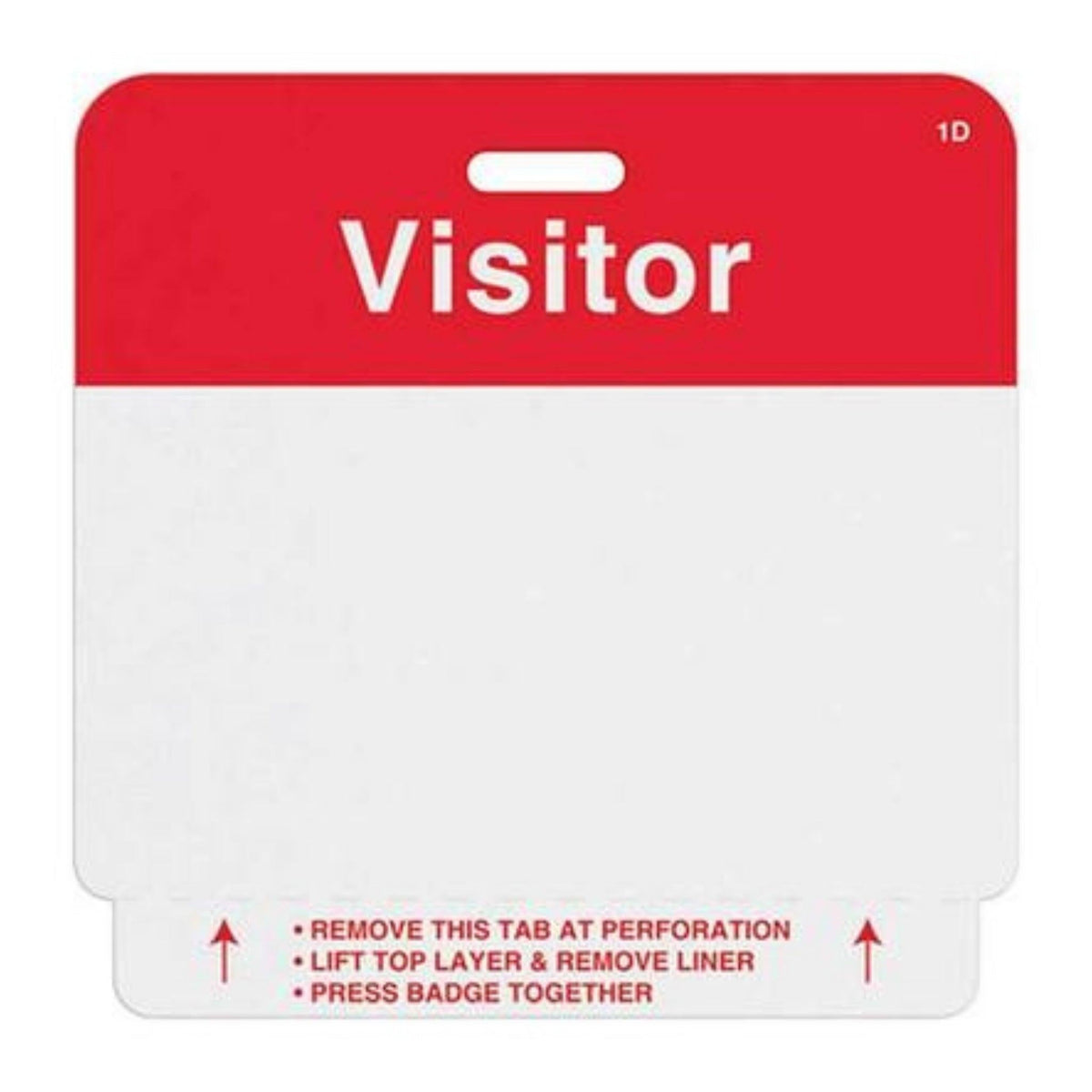 TEMPbadge T2014 ONEstep Self-Expiring Visitor Badge, Clip-On