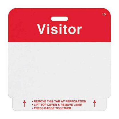 TEMPbadge T2014 ONEstep Self-Expiring Visitor Badge, Clip-On