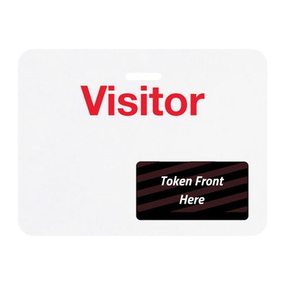 TEMPbadge T5595A Printable Badge Back, Large Clip-On, Token Area, Handwritten