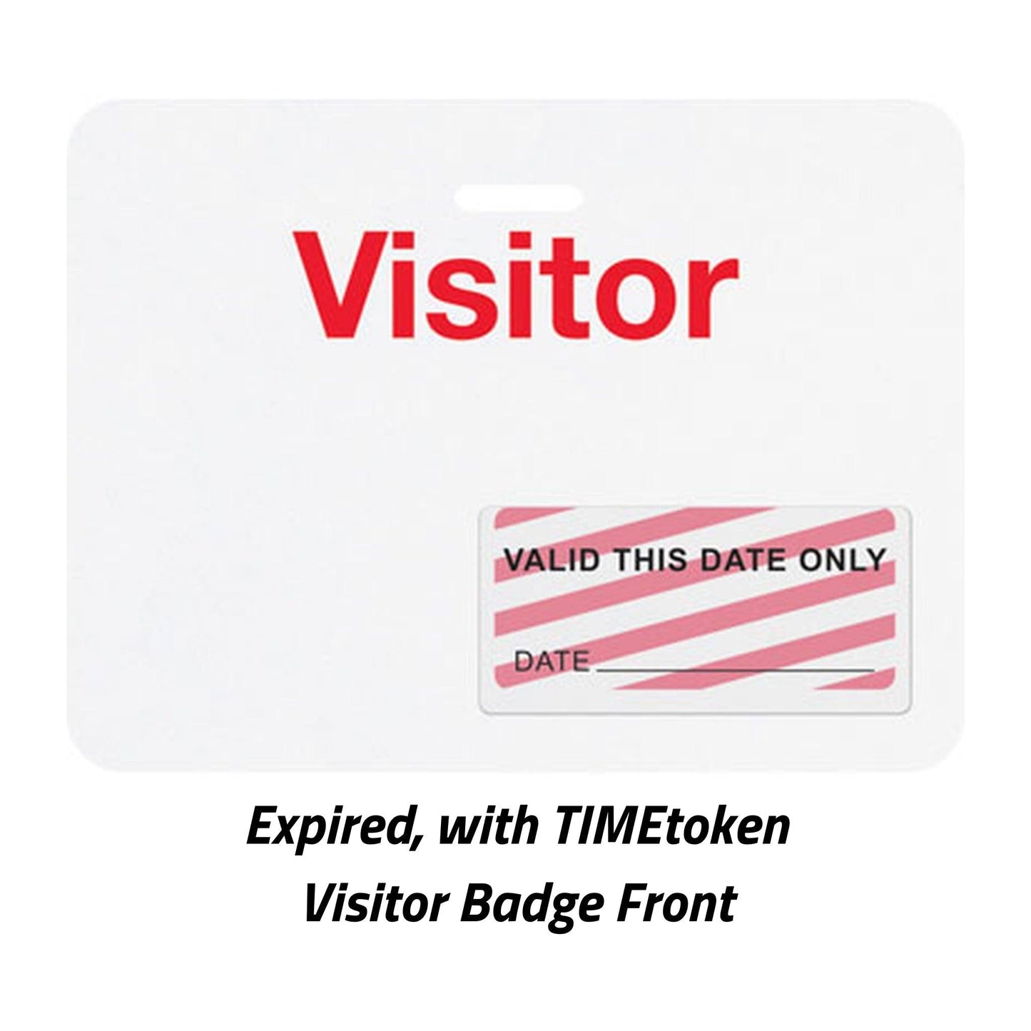 TEMPbadge T5595A Printable Badge Back, Large Clip-On, Token Area, Handwritten, expired state