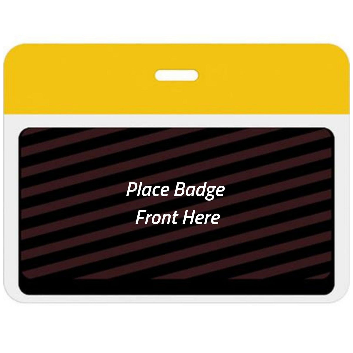 TEMPbadge T5902AL Yellow Bar Self-Expiring Badge Back, Large Clip-On