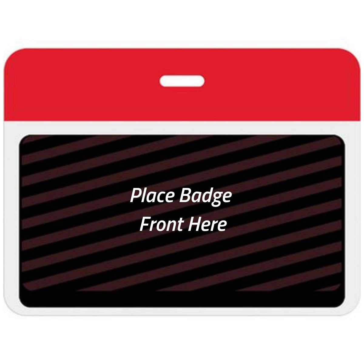 TEMPbadge T5903AL Red Bar Self-Expiring Badge Back, Large Clip-On, view 4