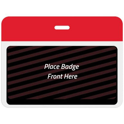 TEMPbadge T5903AL Red Bar Self-Expiring Badge Back, Large Clip-On, view 4