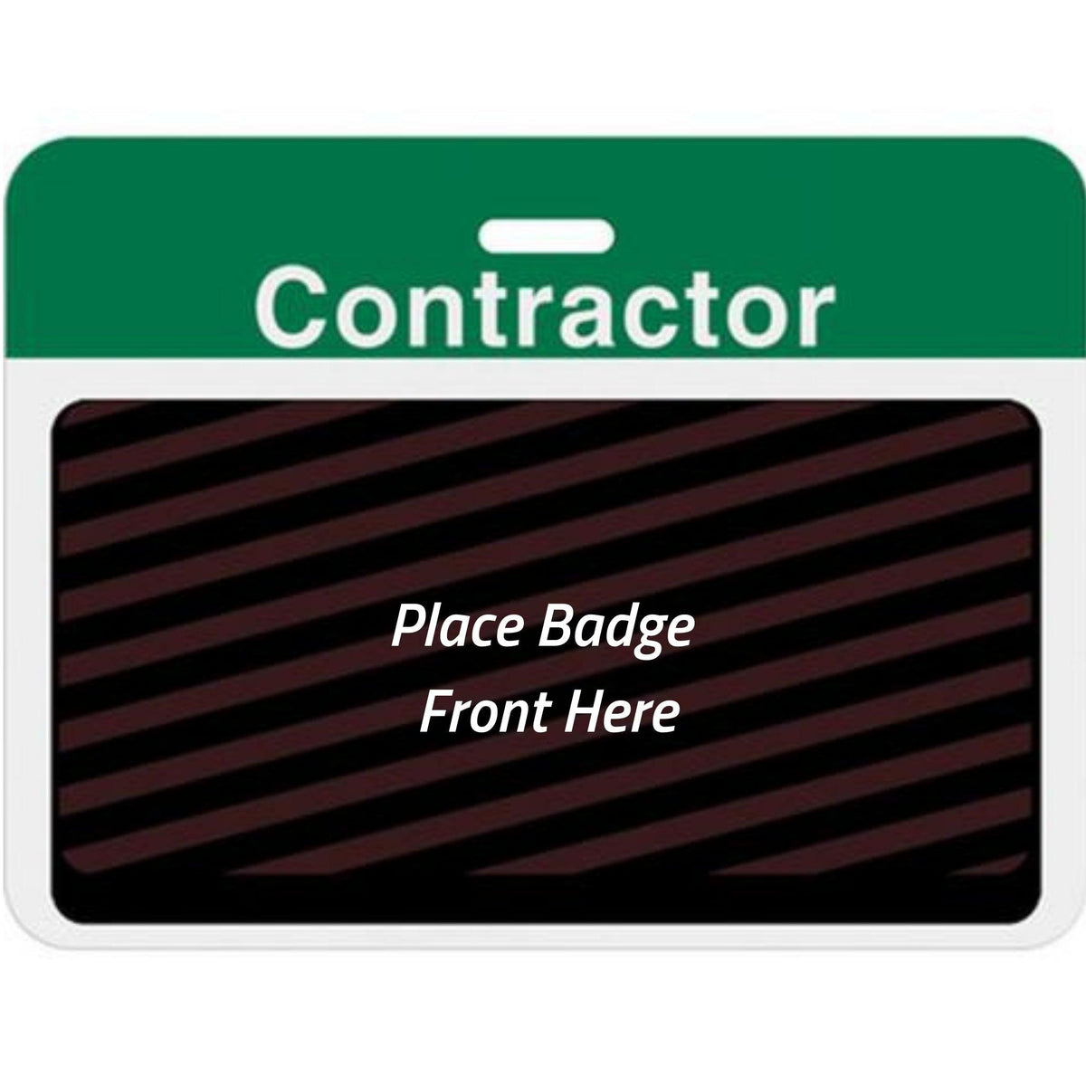 TEMPbadge T5915AL Contractor Self-Expiring Badge Back, Large Clip-On, view 4