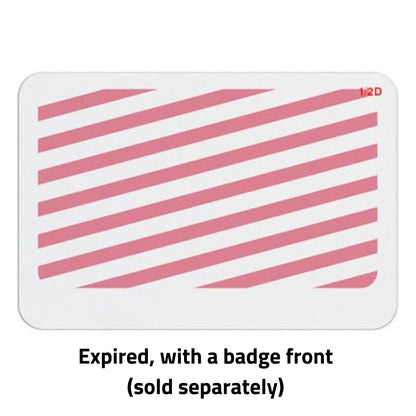 TEMPbadge T6032A Self-Expiring Badge Back, Adhesive, expired state