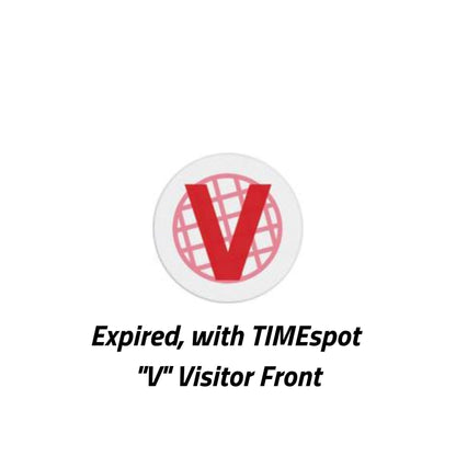 TEMPbadge T6059A Expiring Spot Backer for ID Badges, expired state