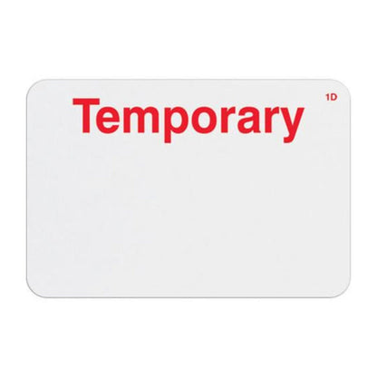 TEMPbadge T6104 Handwritten Expiring Badge Front, 1-Day, Temporary