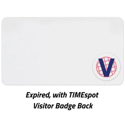 TEMPbadge T6422 TIMEspot Expiring Indicator, Half-Day, Red V, expired state