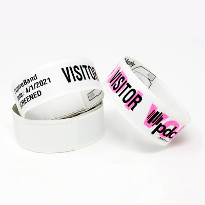 TEMPbadge T8050 ExpireBand Self-Expiring Wristband, Thermal Printable, Box of 400