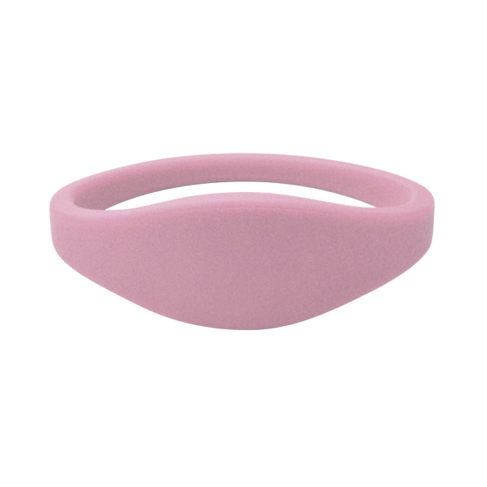 Light pink silicone U-Band MIFARE Classic 1K access wristband. Sold by Specialist ID.