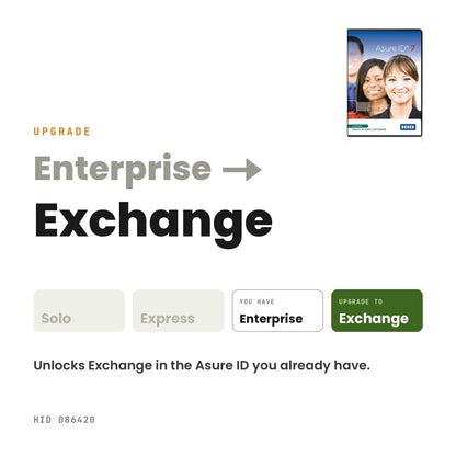 Asure ID upgrade from Enterprise to Exchange, HID 086420