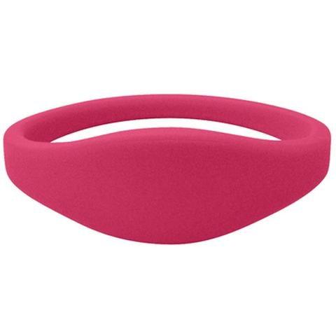 Cranberry silicone U-Band MIFARE Classic 1K access wristband. Sold by Specialist ID.