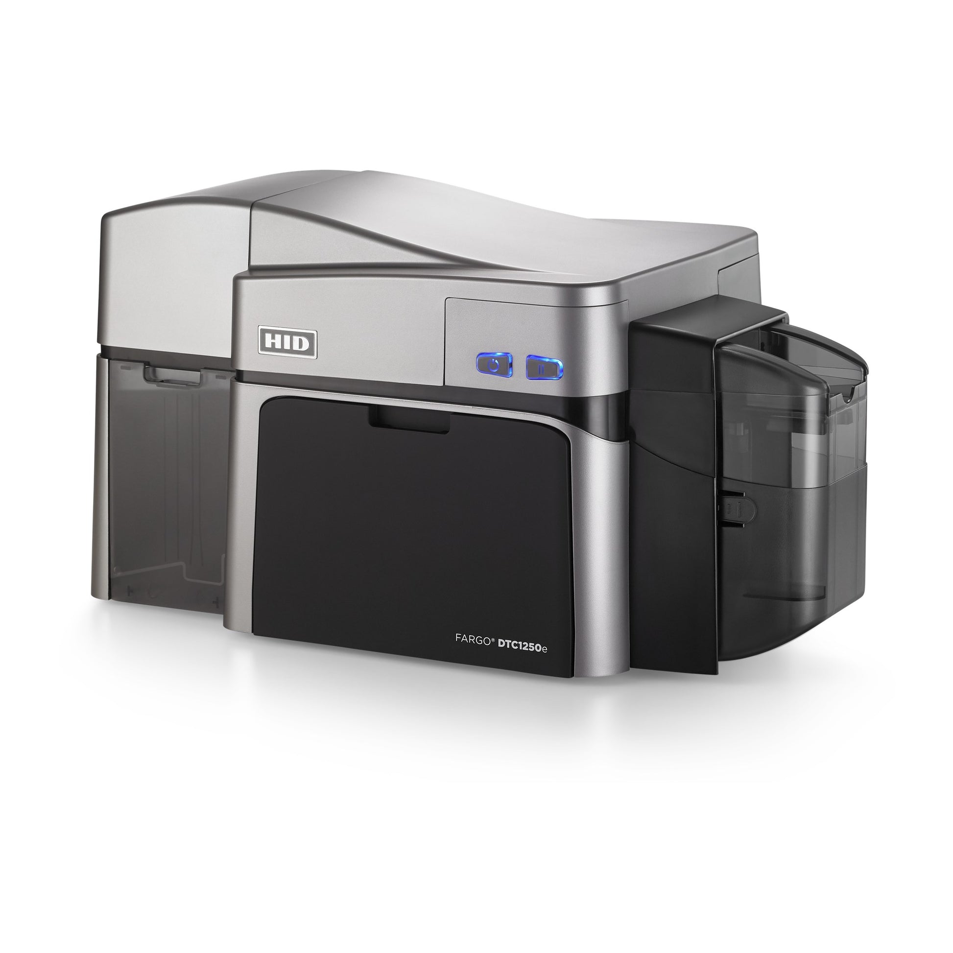 HID FARGO DTC1250e dual-sided ID card printer – right angle view