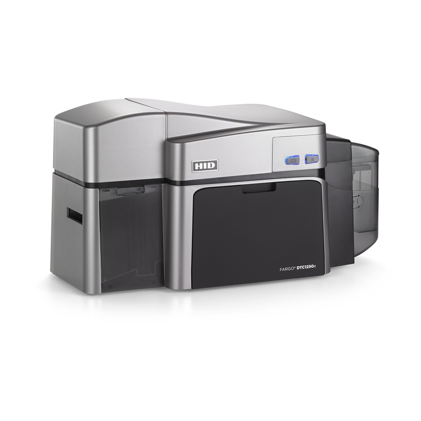 HID FARGO DTC1250e dual-sided ID card printer – left angle view