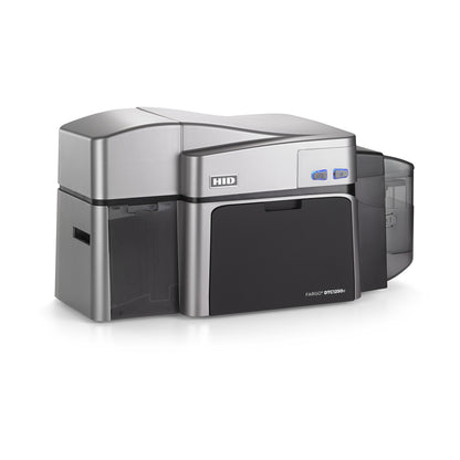 HID FARGO DTC1250e dual-sided ID card printer – left angle view