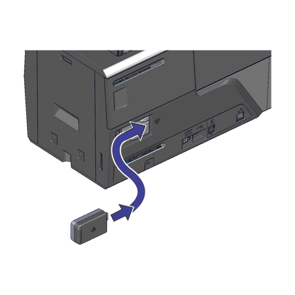 Installing the Entrust 529805-001 Wi-Fi USB dongle in a Sigma card printer
