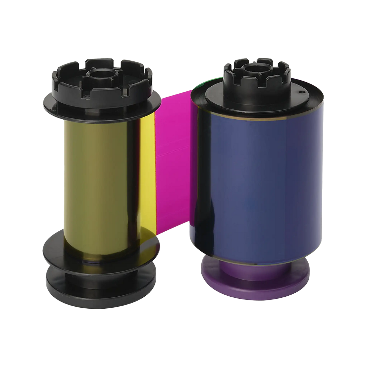 The Evolis RT4F010AAA YMCK Ribbon, compatible with the Avansia Retransfer ID Card Printer and featuring yellow and magenta segments, is designed for up to 500 prints. Sold by Specialist ID, an authorized Evolis dealer.