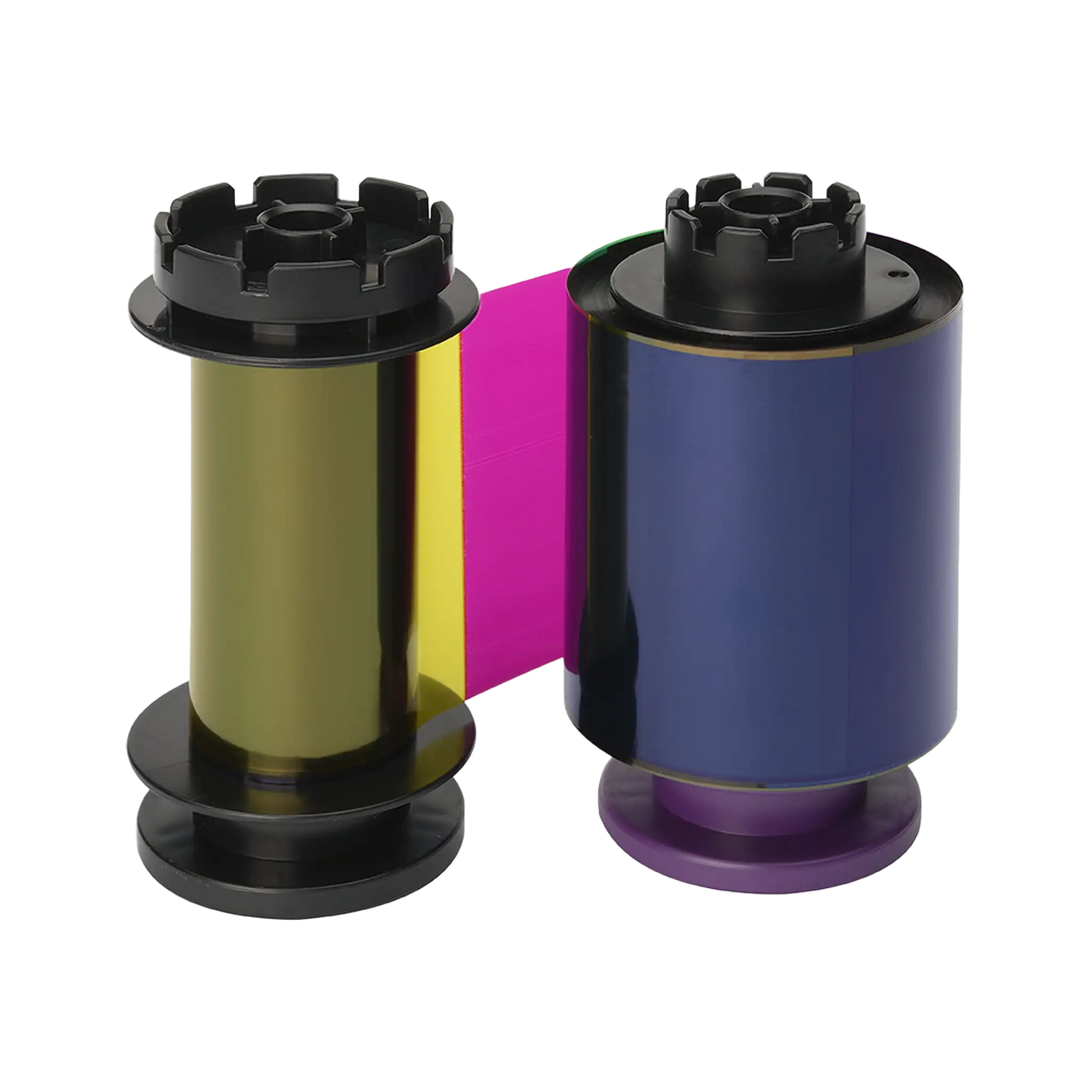 The Evolis RT4F010AAA YMCK Ribbon, compatible with the Avansia Retransfer ID Card Printer and featuring yellow and magenta segments, is designed for up to 500 prints. Sold by Specialist ID, an authorized Evolis dealer.