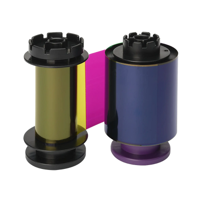 The Evolis RT4F010AAA YMCK Ribbon, compatible with the Avansia Retransfer ID Card Printer and featuring yellow and magenta segments, is designed for up to 500 prints. Sold by Specialist ID, an authorized Evolis dealer.