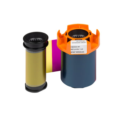 Evolis RT6F105NAAA HighTrust YMCKKI Color Ribbon for the Agilia, 400 Prints