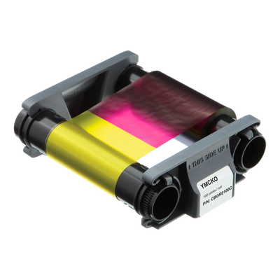 Evolis CBGR0100C YMCKO Color Ribbon - 100 Prints, for Badgy100 & Badgy200 ID Card Printers