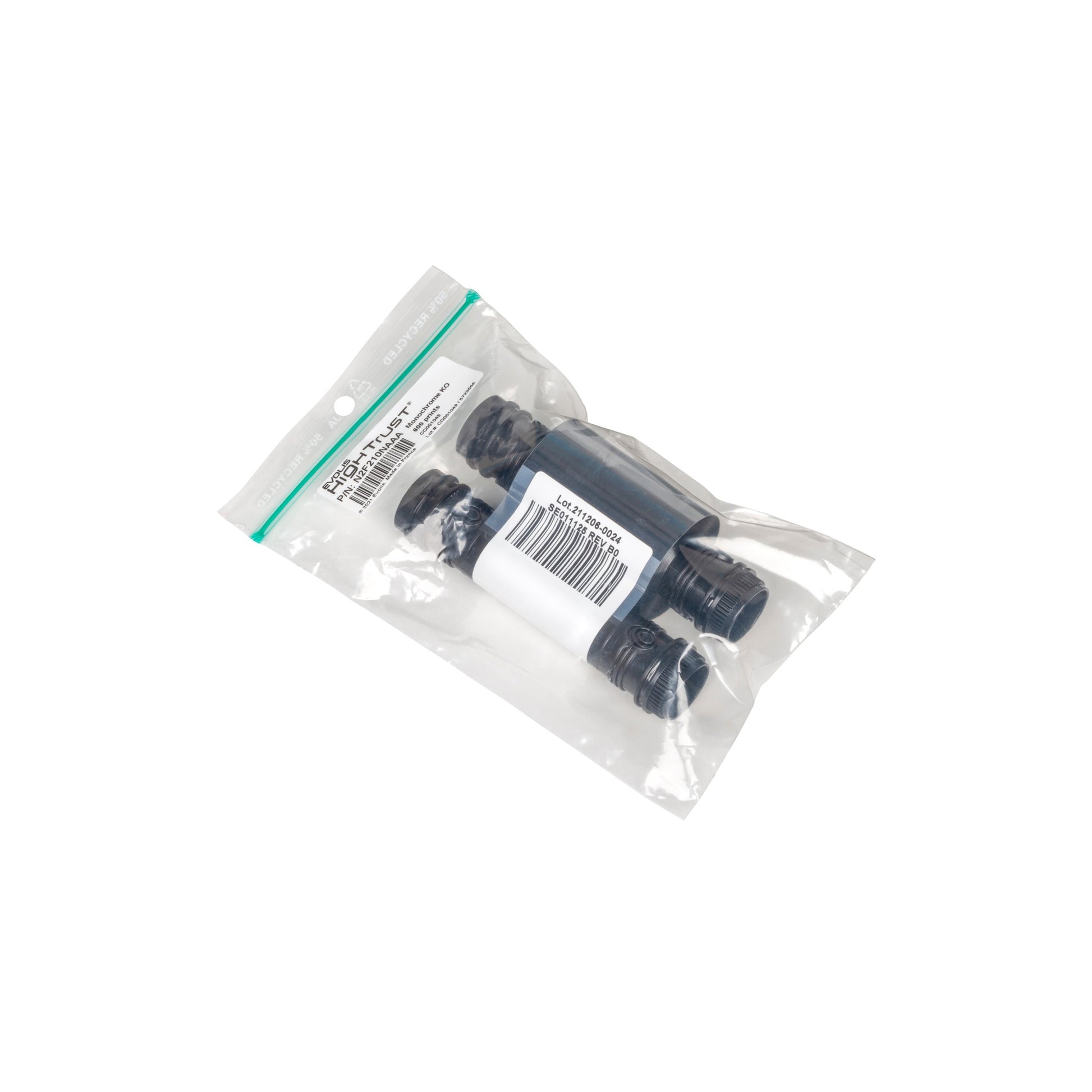 Evolis N2F210NAAA Easy4pro KO black ribbon in eco packaging bag for the Zenius 2 and Primacy 2, 600 prints. Sold by Specialist ID.