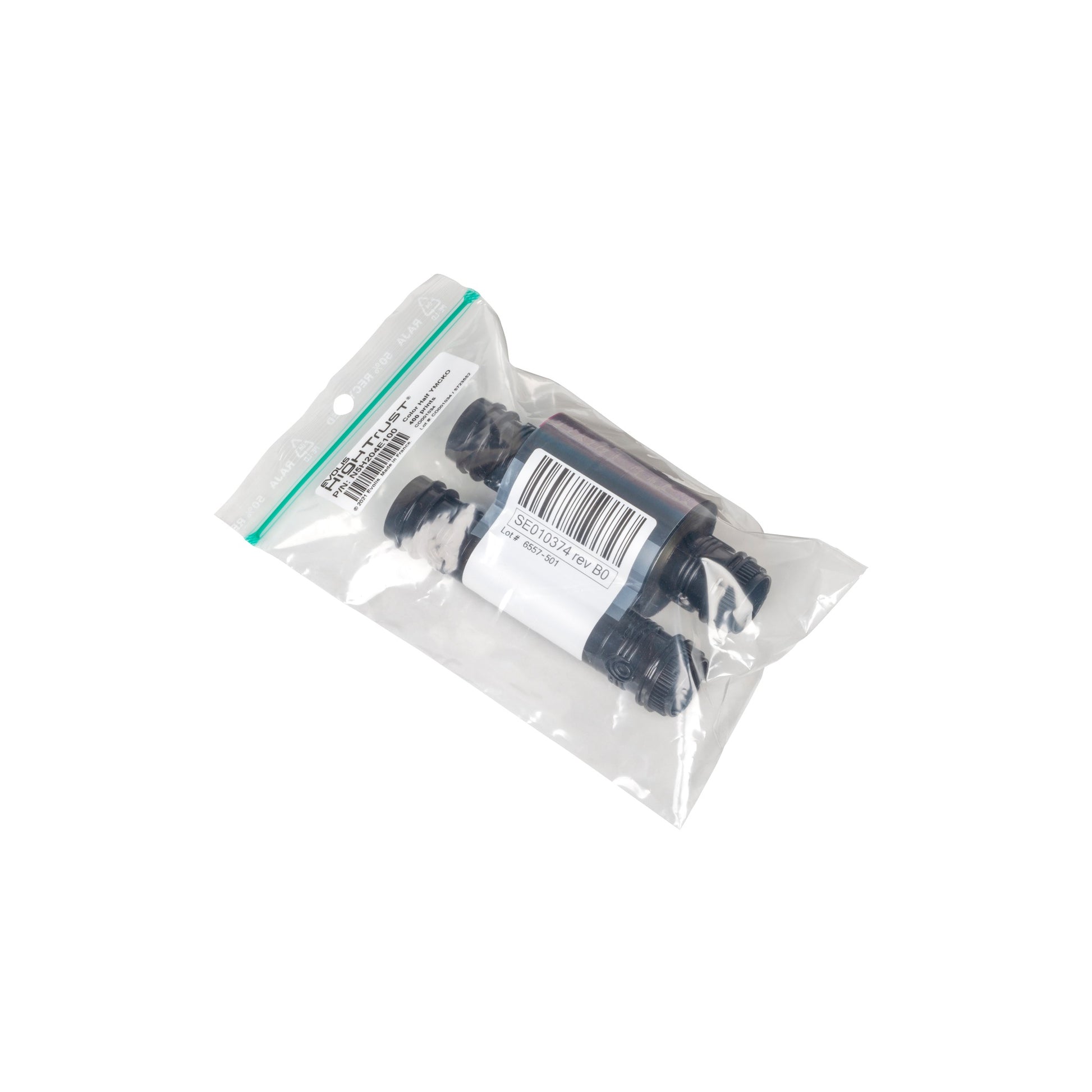 Evolis N5H204A100 Easy4pro 1/2 YMCKO color ribbon in eco packaging bag for the Zenius 2 and Primacy 2, 400 prints. Sold by Specialist ID.