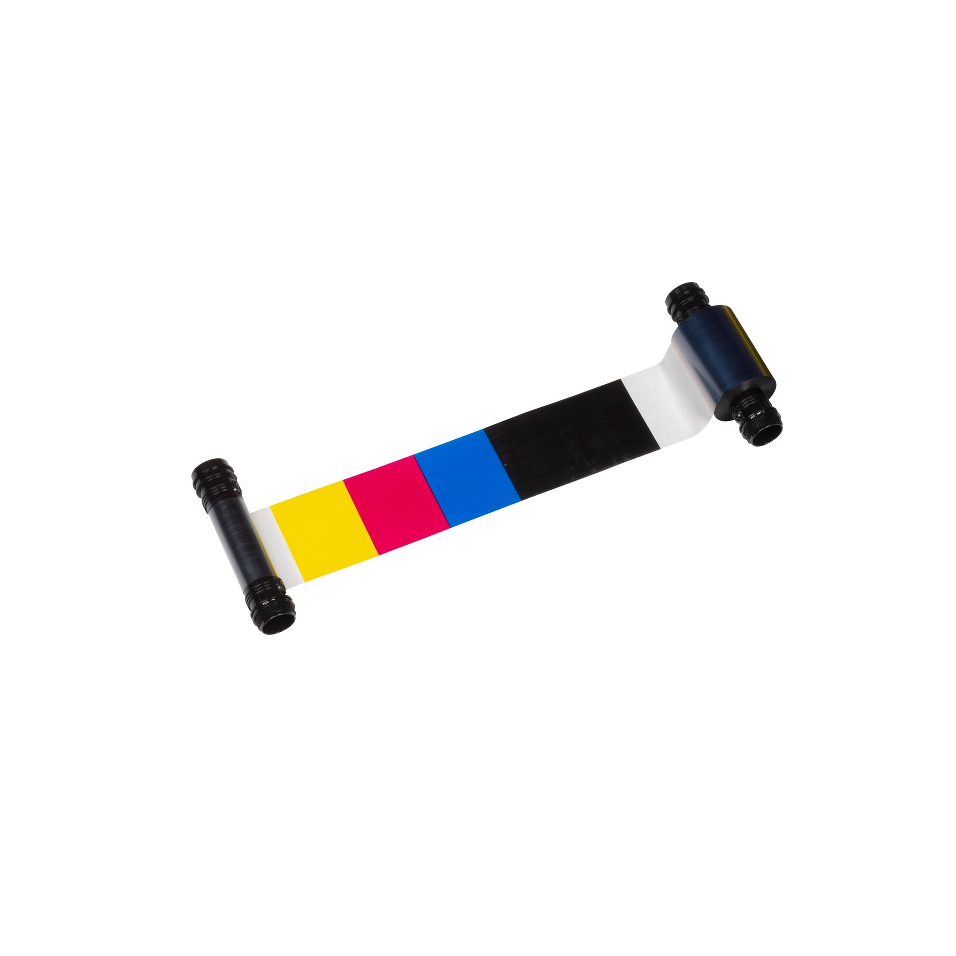 Evolis N5H204A100 Easy4pro 1/2 YMCKO ribbon unrolled showing half-panel color format for the Evolis Primacy 2. Sold by Specialist ID.