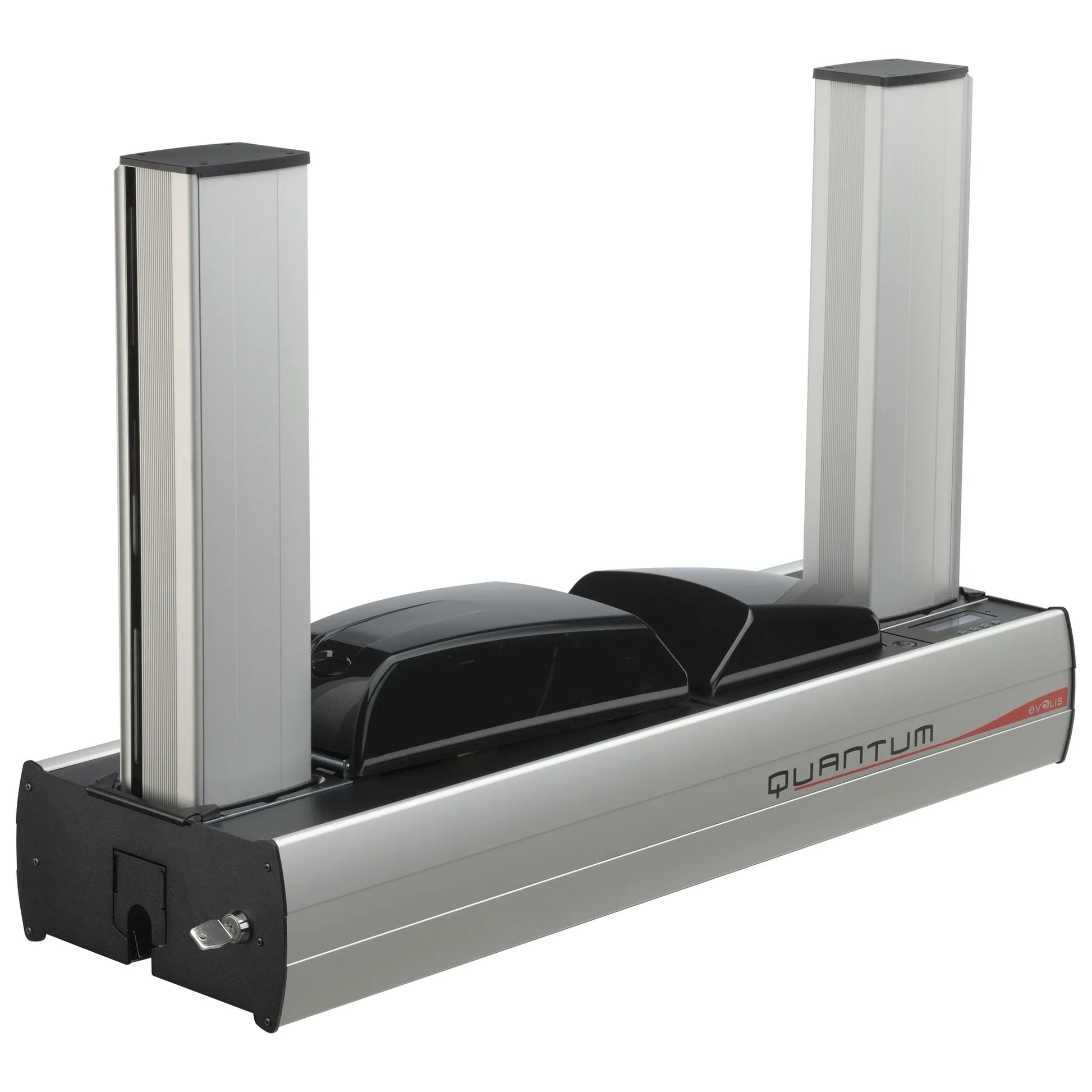 Evolis Quantum 2 high-volume card printer, side view showing the card transport path
