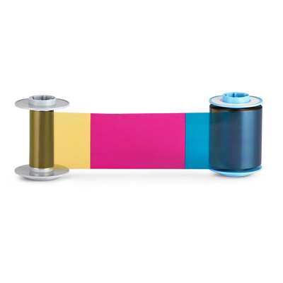 HID Fargo 084911 YMCK Ribbon – 750 Full-Color Prints for HDP6600 with Sharp Black Text
