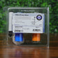 Front view of Fargo 45611 YMCKOK color ribbon cartridge for DTC4500 series, showing product label, barcode, and visible orange and blue spools in sealed clamshell packaging. Photographed and sold by Specialist ID, an authorized Fargo dealer.