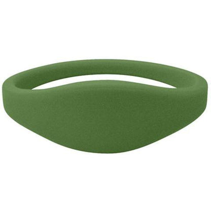Forest green silicone U-Band MIFARE Classic 1K access wristband. Sold by Specialist ID.