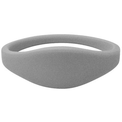Gray silicone U-Band MIFARE Classic 1K access wristband. Sold by Specialist ID.