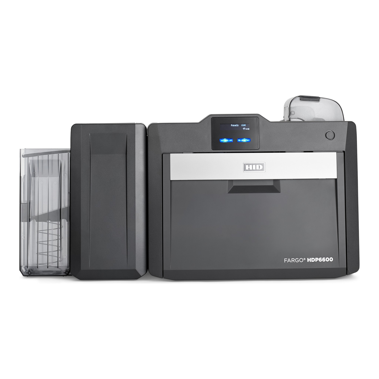 Front view of the HID FARGO HDP6600 dual-sided retransfer ID card printer. Sold by Specialist ID, an authorized HID FARGO dealer.