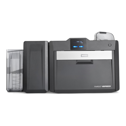 Front view of the HID FARGO HDP6600 dual-sided retransfer ID card printer. Sold by Specialist ID, an authorized HID FARGO dealer.