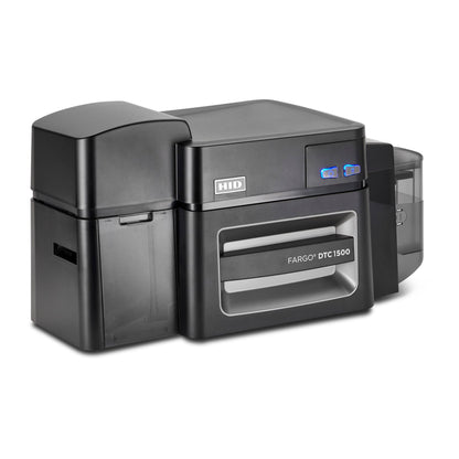 HID FARGO DTC1500 ID card printer, right angle view