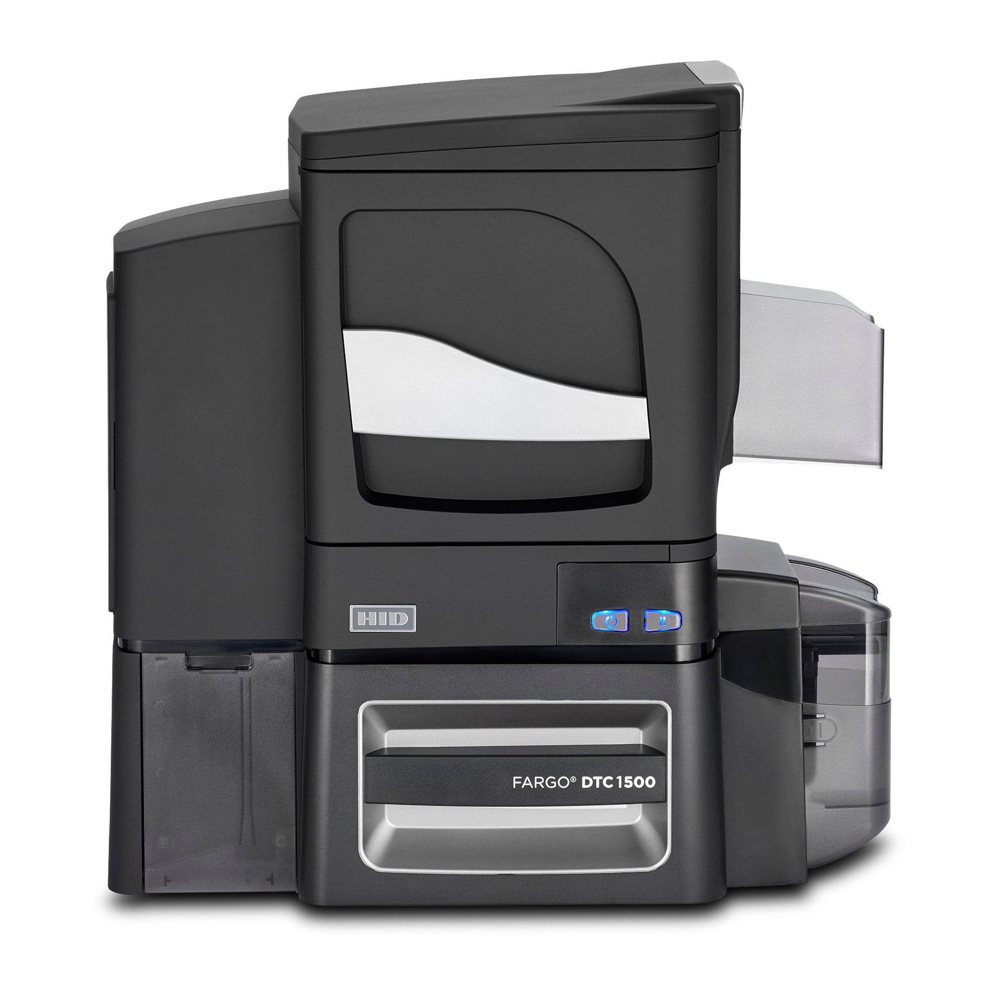 HID FARGO DTC1500 Dual-Sided ID Card Printer with Lamination and Magnetic Stripe Encoder 051411, front view
