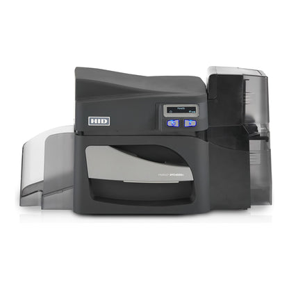 Front view of the HID FARGO DTC4500e single-sided ID card printer. Sold by Specialist ID, an authorized HID FARGO dealer.