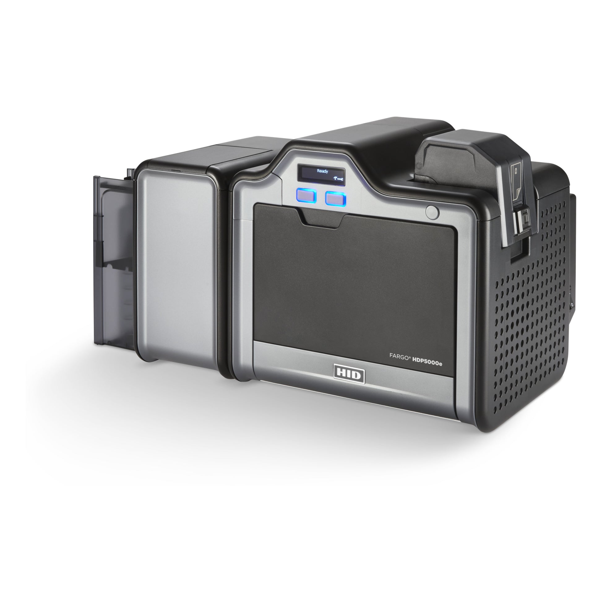 HID FARGO HDP5000e dual-sided ID card printer 096528, left view