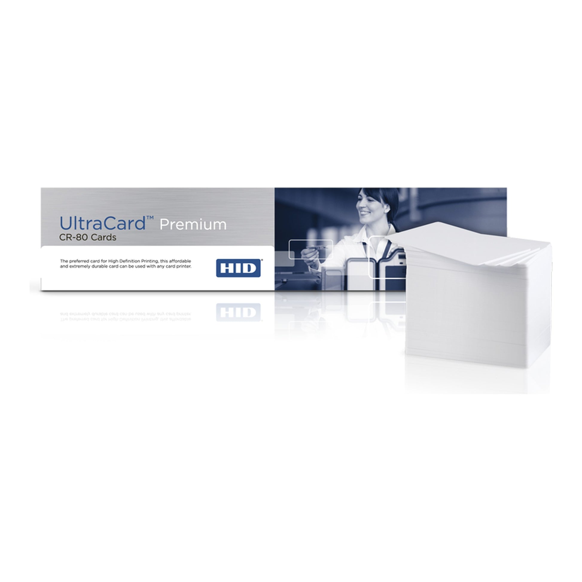 HID FARGO 82137 UltraCard Premium composite cards 500 pack box, CR-80 30 mil with high-coercivity magnetic stripe