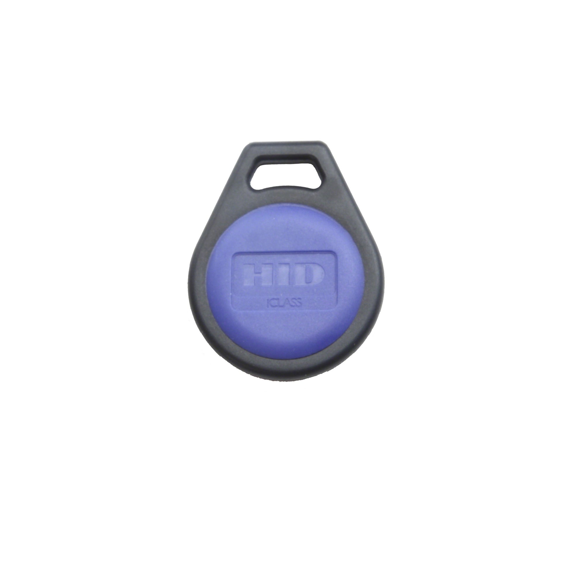 HID iCLASS Key II 2050 black moulded keyfob with blue HID insert