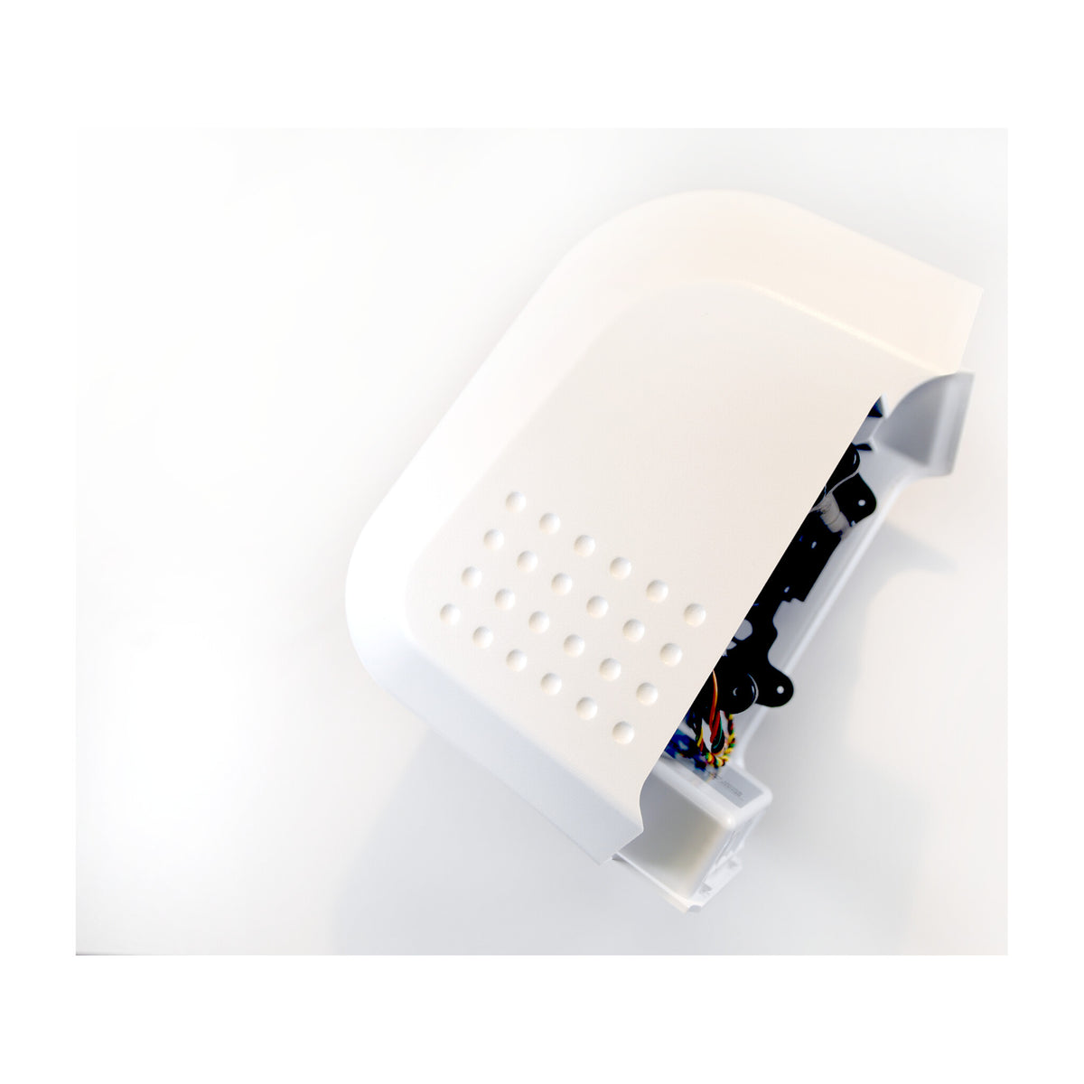 IDP SMART-51 flipper assembly: white housing with dimpled top and exposed card path