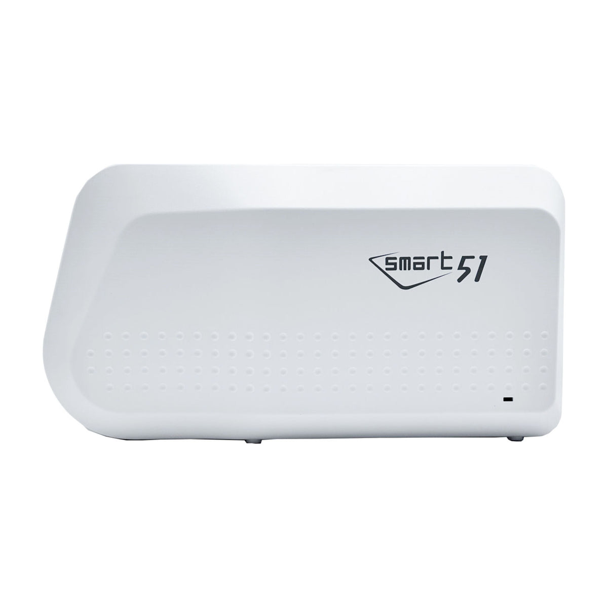 Side profile of the SMART-51S, a single white shell with no rear flipper section