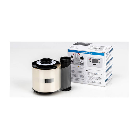 IDP clear patch laminate roll for the SMART-81L in front of its laminate film box