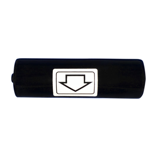 One IDP 659005 disposable cleaning roller, black with an arrow label showing the loading direction