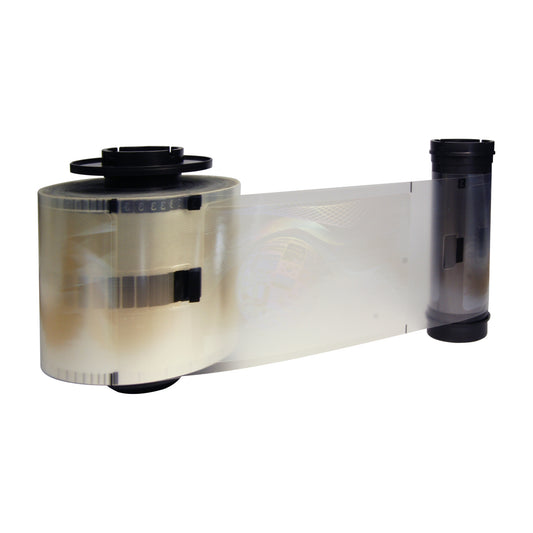IDP 659121 holographic patch laminate roll for the SMART-70, film unrolled to its take-up spool