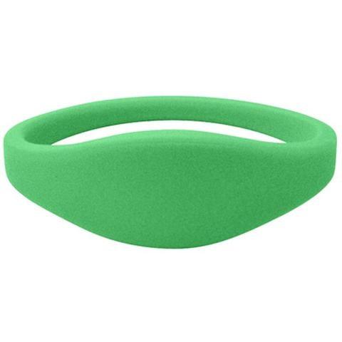 Kelly green silicone U-Band MIFARE Classic 1K access wristband. Sold by Specialist ID.