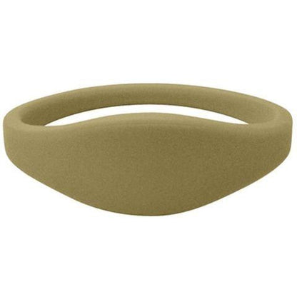 Khaki silicone U-Band MIFARE Classic 1K access wristband. Sold by Specialist ID.